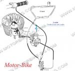 ЖИЛО ЗА ГАЗ 2 ЗА ПИАДЖО VESPA 50 ET2 , броня 74.5см/жило 84см / МБК / ЯМАХА-2